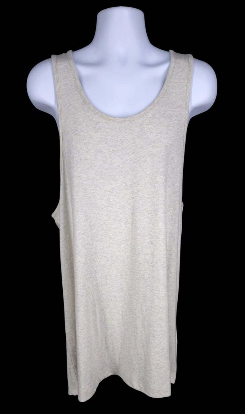 Essentials Fear Of God Logo Sleeveless T-Shirt US XL EU 54 Mens Oatmeal